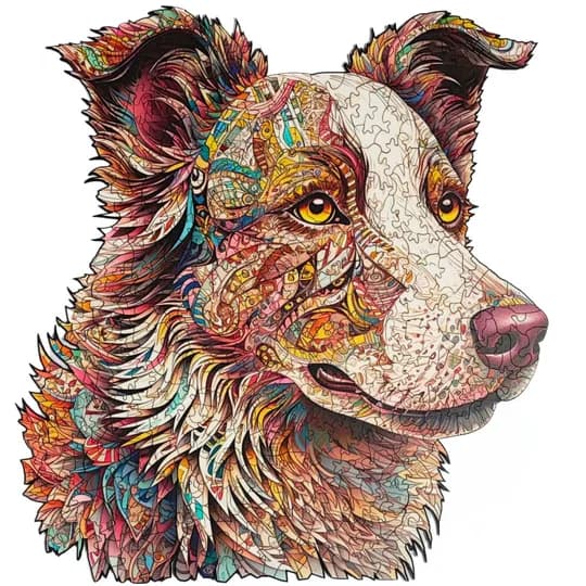 Quebra-Cabeça de Madeira 3D - Border Collie (segunda foto)