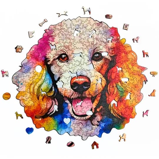 Quebra-Cabeça de Madeira 3D - Poodle (segunda foto)