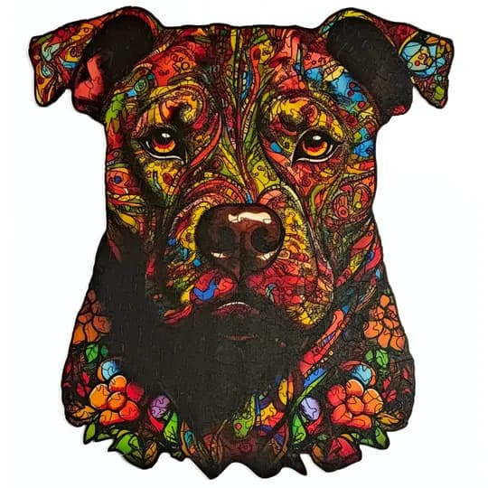 Quebra-Cabeça de Madeira 3D - Pitbull (segunda foto)