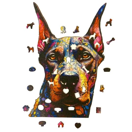 Quebra-Cabeça de Madeira 3D - Dobermann (segunda foto)