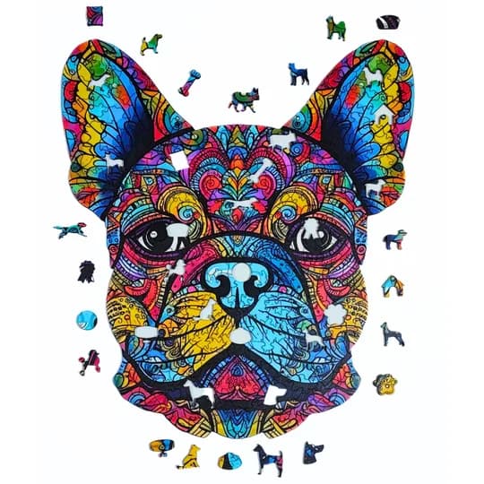 Quebra-Cabeça de Madeira 3D - Bulldog Francês (segunda foto)
