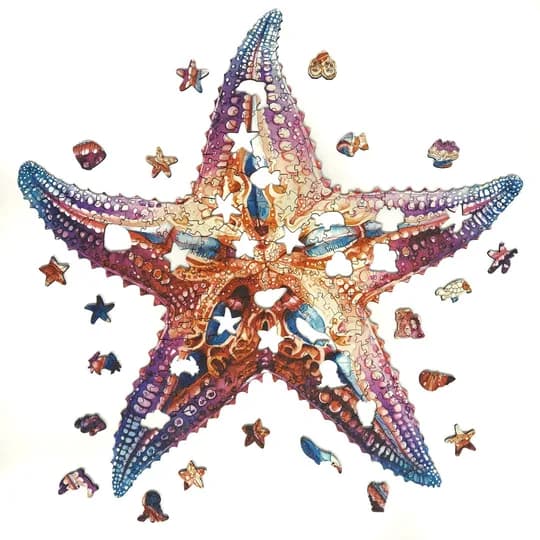Quebra-Cabeça de Madeira 3D - Estrela do Mar (segunda foto)