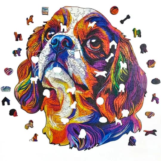 Quebra-Cabeça de Madeira 3D - Cavalier King (segunda foto)