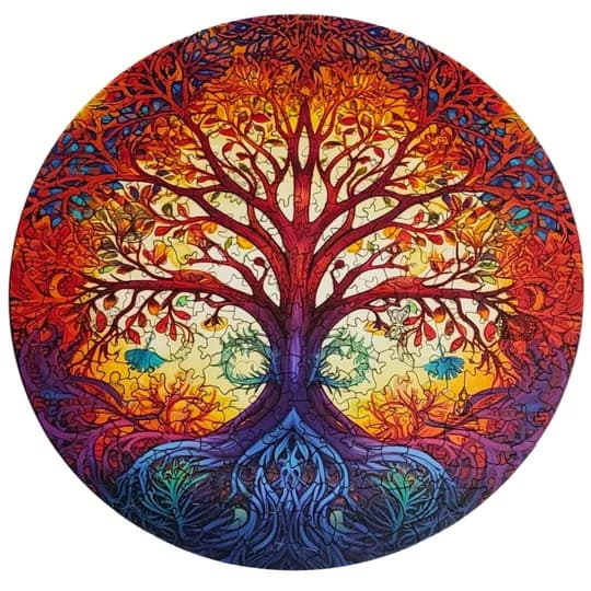 Quebra-Cabeça de Madeira 3D - Mandala Árvore da Vida (segunda foto)