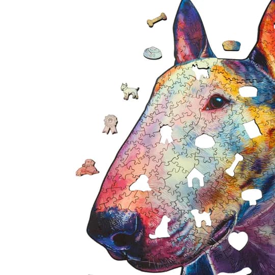Quebra-Cabeça de Madeira 3D - Bull Terrier (segunda foto)