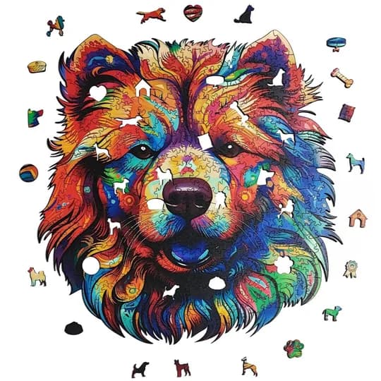 Quebra-Cabeça de Madeira 3D - Chow Chow (segunda foto)