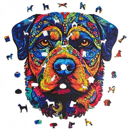 Quebra-Cabeça de Madeira 3D - Rottweiler (segunda foto)