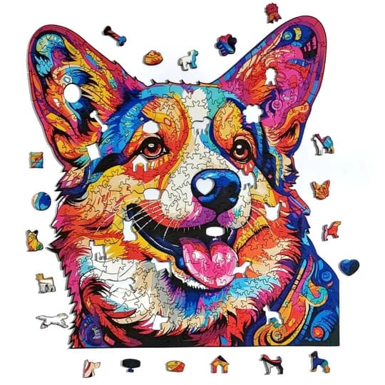 Quebra-Cabeça de Madeira 3D - Corgi (segunda foto)