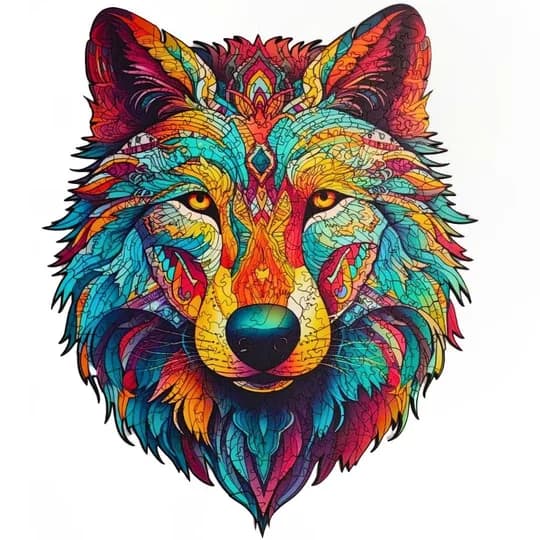 Quebra-Cabeça de Madeira 3D - Lobo Selvagem (segunda foto)